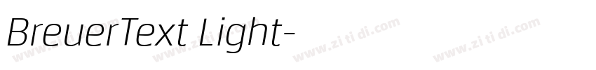 BreuerText Light字体转换